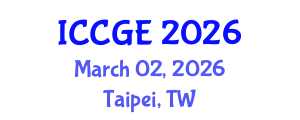 International Conference on Civil and Geological Engineering (ICCGE) March 02, 2026 - Taipei, Taiwan International Conference on Civil and Geological Engineering (ICCGE) March 02, 2026 - Taipei, Taiwan