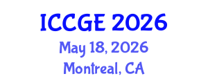 International Conference on Civil and Geological Engineering (ICCGE) May 18, 2026 - Montreal, Canada International Conference on Civil and Geological Engineering (ICCGE) May 18, 2026 - Montreal, Canada