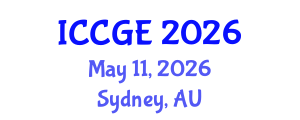 International Conference on Civil and Geological Engineering (ICCGE) May 11, 2026 - Sydney, Australia International Conference on Civil and Geological Engineering (ICCGE) May 11, 2026 - Sydney, Australia