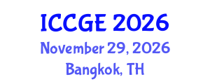 International Conference on Civil and Geological Engineering (ICCGE) November 29, 2026 - Bangkok, Thailand International Conference on Civil and Geological Engineering (ICCGE) November 29, 2026 - Bangkok, Thailand
