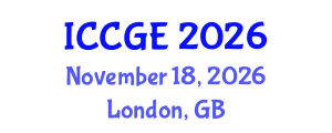 International Conference on Civil and Geological Engineering (ICCGE) November 18, 2026 - London, United Kingdom International Conference on Civil and Geological Engineering (ICCGE) November 18, 2026 - London, United Kingdom