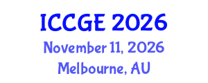 International Conference on Civil and Geological Engineering (ICCGE) November 11, 2026 - Melbourne, Australia