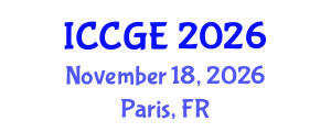 International Conference on Civil and Geological Engineering (ICCGE) November 18, 2026 - Paris, France