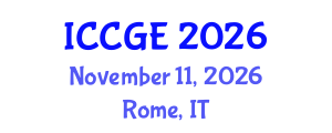 International Conference on Civil and Geological Engineering (ICCGE) November 11, 2026 - Rome, Italy International Conference on Civil and Geological Engineering (ICCGE) November 11, 2026 - Rome, Italy