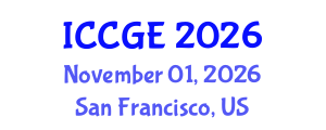 International Conference on Civil and Geological Engineering (ICCGE) November 01, 2026 - San Francisco, United States International Conference on Civil and Geological Engineering (ICCGE) November 01, 2026 - San Francisco, United States