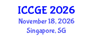 International Conference on Civil and Geological Engineering (ICCGE) November 18, 2026 - Singapore, Singapore International Conference on Civil and Geological Engineering (ICCGE) November 18, 2026 - Singapore, Singapore