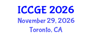 International Conference on Civil and Geological Engineering (ICCGE) November 29, 2026 - Toronto, Canada International Conference on Civil and Geological Engineering (ICCGE) November 29, 2026 - Toronto, Canada