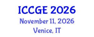 International Conference on Civil and Geological Engineering (ICCGE) November 11, 2026 - Venice, Italy International Conference on Civil and Geological Engineering (ICCGE) November 11, 2026 - Venice, Italy
