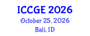 International Conference on Civil and Geological Engineering (ICCGE) October 25, 2026 - Bali, Indonesia