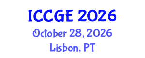 International Conference on Civil and Geological Engineering (ICCGE) October 28, 2026 - Lisbon, Portugal