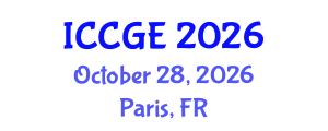 International Conference on Civil and Geological Engineering (ICCGE) October 28, 2026 - Paris, France