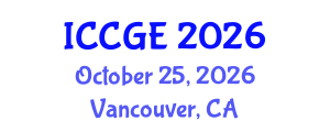 International Conference on Civil and Geological Engineering (ICCGE) October 25, 2026 - Vancouver, Canada International Conference on Civil and Geological Engineering (ICCGE) October 25, 2026 - Vancouver, Canada