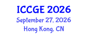 International Conference on Civil and Geological Engineering (ICCGE) September 27, 2026 - Hong Kong, China