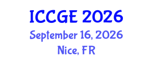 International Conference on Civil and Geological Engineering (ICCGE) September 16, 2026 - Nice, France International Conference on Civil and Geological Engineering (ICCGE) September 16, 2026 - Nice, France