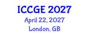 International Conference on Civil and Geological Engineering (ICCGE) April 22, 2027 - London, United Kingdom International Conference on Civil and Geological Engineering (ICCGE) April 22, 2027 - London, United Kingdom