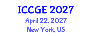 International Conference on Civil and Geological Engineering (ICCGE) April 22, 2027 - New York, United States International Conference on Civil and Geological Engineering (ICCGE) April 22, 2027 - New York, United States