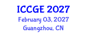 International Conference on Civil and Geological Engineering (ICCGE) February 03, 2027 - Guangzhou, China International Conference on Civil and Geological Engineering (ICCGE) February 03, 2027 - Guangzhou, China