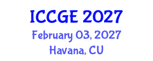 International Conference on Civil and Geological Engineering (ICCGE) February 03, 2027 - Havana, Cuba International Conference on Civil and Geological Engineering (ICCGE) February 03, 2027 - Havana, Cuba