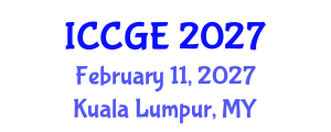 International Conference on Civil and Geological Engineering (ICCGE) February 11, 2027 - Kuala Lumpur, Malaysia International Conference on Civil and Geological Engineering (ICCGE) February 11, 2027 - Kuala Lumpur, Malaysia