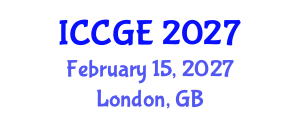 International Conference on Civil and Geological Engineering (ICCGE) February 15, 2027 - London, United Kingdom International Conference on Civil and Geological Engineering (ICCGE) February 15, 2027 - London, United Kingdom