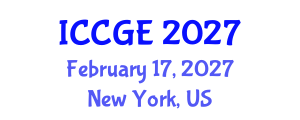 International Conference on Civil and Geological Engineering (ICCGE) February 17, 2027 - New York, United States International Conference on Civil and Geological Engineering (ICCGE) February 17, 2027 - New York, United States