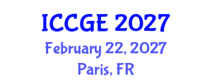 International Conference on Civil and Geological Engineering (ICCGE) February 22, 2027 - Paris, France