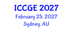 International Conference on Civil and Geological Engineering (ICCGE) February 25, 2027 - Sydney, Australia International Conference on Civil and Geological Engineering (ICCGE) February 25, 2027 - Sydney, Australia