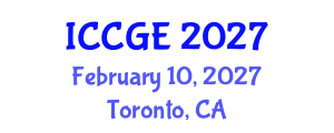 International Conference on Civil and Geological Engineering (ICCGE) February 10, 2027 - Toronto, Canada International Conference on Civil and Geological Engineering (ICCGE) February 10, 2027 - Toronto, Canada