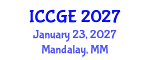International Conference on Civil and Geological Engineering (ICCGE) January 23, 2027 - Mandalay, Myanmar International Conference on Civil and Geological Engineering (ICCGE) January 23, 2027 - Mandalay, Myanmar