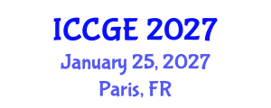 International Conference on Civil and Geological Engineering (ICCGE) January 25, 2027 - Paris, France