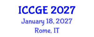 International Conference on Civil and Geological Engineering (ICCGE) January 18, 2027 - Rome, Italy International Conference on Civil and Geological Engineering (ICCGE) January 18, 2027 - Rome, Italy