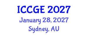 International Conference on Civil and Geological Engineering (ICCGE) January 28, 2027 - Sydney, Australia International Conference on Civil and Geological Engineering (ICCGE) January 28, 2027 - Sydney, Australia