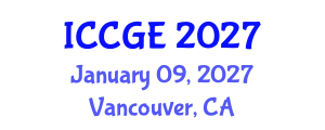 International Conference on Civil and Geological Engineering (ICCGE) January 09, 2027 - Vancouver, Canada International Conference on Civil and Geological Engineering (ICCGE) January 09, 2027 - Vancouver, Canada