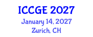 International Conference on Civil and Geological Engineering (ICCGE) January 14, 2027 - Zurich, Switzerland International Conference on Civil and Geological Engineering (ICCGE) January 14, 2027 - Zurich, Switzerland