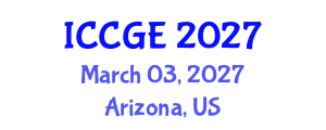 International Conference on Civil and Geological Engineering (ICCGE) March 03, 2027 - Arizona, United States International Conference on Civil and Geological Engineering (ICCGE) March 03, 2027 - Arizona, United States