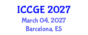 International Conference on Civil and Geological Engineering (ICCGE) March 04, 2027 - Barcelona, Spain International Conference on Civil and Geological Engineering (ICCGE) March 04, 2027 - Barcelona, Spain