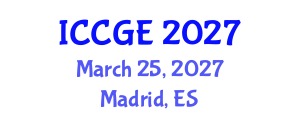 International Conference on Civil and Geological Engineering (ICCGE) March 25, 2027 - Madrid, Spain International Conference on Civil and Geological Engineering (ICCGE) March 25, 2027 - Madrid, Spain