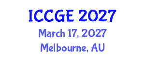 International Conference on Civil and Geological Engineering (ICCGE) March 17, 2027 - Melbourne, Australia International Conference on Civil and Geological Engineering (ICCGE) March 17, 2027 - Melbourne, Australia