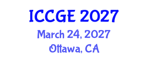 International Conference on Civil and Geological Engineering (ICCGE) March 24, 2027 - Ottawa, Canada International Conference on Civil and Geological Engineering (ICCGE) March 24, 2027 - Ottawa, Canada