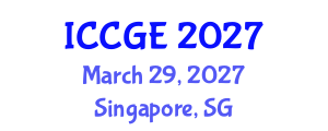 International Conference on Civil and Geological Engineering (ICCGE) March 29, 2027 - Singapore, Singapore