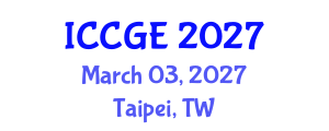International Conference on Civil and Geological Engineering (ICCGE) March 03, 2027 - Taipei, Taiwan International Conference on Civil and Geological Engineering (ICCGE) March 03, 2027 - Taipei, Taiwan