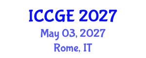 International Conference on Civil and Geological Engineering (ICCGE) May 03, 2027 - Rome, Italy International Conference on Civil and Geological Engineering (ICCGE) May 03, 2027 - Rome, Italy