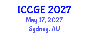 International Conference on Civil and Geological Engineering (ICCGE) May 17, 2027 - Sydney, Australia International Conference on Civil and Geological Engineering (ICCGE) May 17, 2027 - Sydney, Australia
