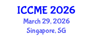 International Conference on Civil and Materials Engineering (ICCME) March 29, 2026 - Singapore, Singapore