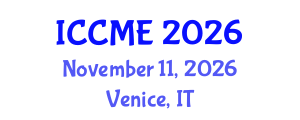 International Conference on Civil and Materials Engineering (ICCME) November 11, 2026 - Venice, Italy