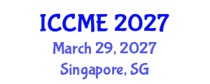 International Conference on Civil and Materials Engineering (ICCME) March 29, 2027 - Singapore, Singapore International Conference on Civil and Materials Engineering (ICCME) March 29, 2027 - Singapore, Singapore