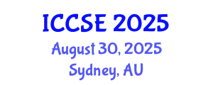 International Conference on Civil and Structural Engineering (ICCSE) August 30, 2025 - Sydney, Australia