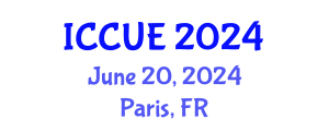 International Conference on Civil and Urban Engineering (ICCUE) June 20, 2024 - Paris, France