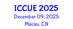 International Conference on Civil and Urban Engineering (ICCUE) December 09, 2025 - Macau, China