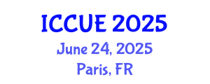 International Conference on Civil and Urban Engineering (ICCUE) June 24, 2025 - Paris, France